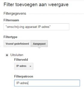 Google Analytics IP-adres eruit filteren Flex Online Marketing