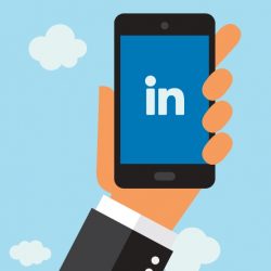 LinkedIn logo op telefoon animatie Flex Online Marketing