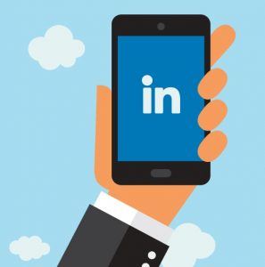 LinkedIn logo op telefoon animatie Flex Online Marketing