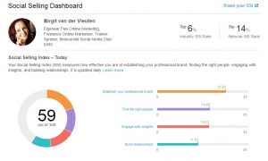 Social Selling Index LinkedIn dashboard Flex Online Marketing