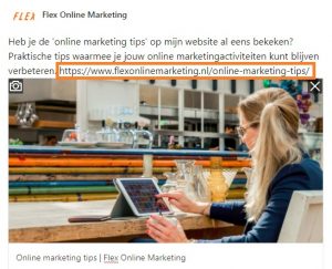 URL verwijderen social media bericht Flex Online Marketing