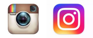 Oude en nieuwe logo Instagram Flex Online Marketing
