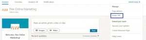 Menu LinkedIn bedrijfspagina aanpassen URL Flex Online Marketing