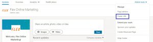 Menu LinkedIn bedrijfspagina aanpassen URL Flex Online Marketing