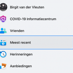 Meest recente updates Facebook